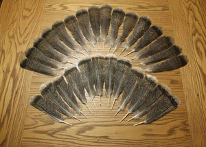 28 Pcs Turkey Tail Feathers, Fly Tying Material,Craft Feathers,Natural Turkey Feathers (2097)