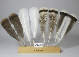 4 Pairs Of Turkey Feathers, Tail Feathers, Fly Tying Materials, Genuine Feathers (AMZ-305)