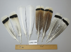 4 Pairs Of Turkey Feathers, Tail Feathers, Fly Tying Materials, Genuine Feathers (AMZ-306)