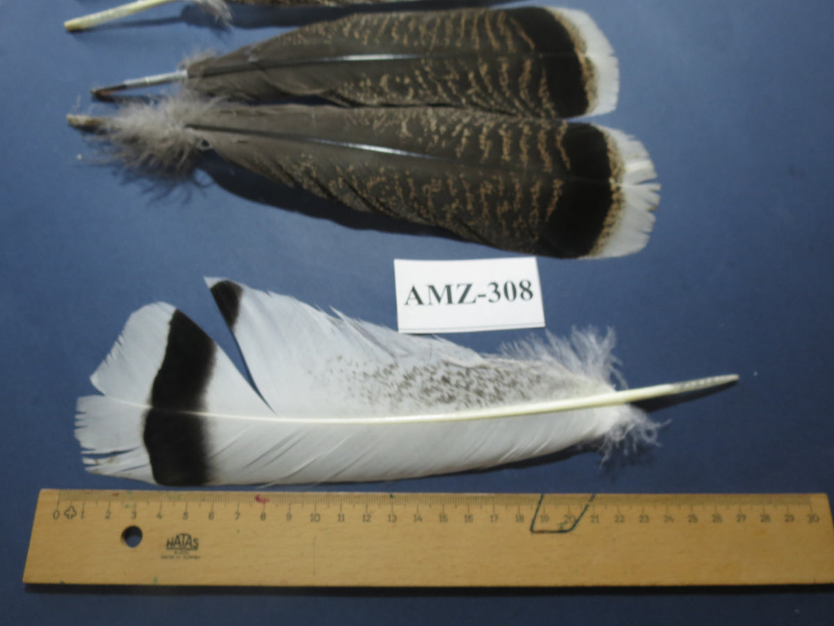 4 Pairs Of Turkey Feathers, Tail Feathers, Fly Tying Materials, Genuine Feathers (AMZ-308)